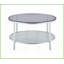 Table basse Frostine Silver - base en fer chromé avec verre de 5 mm, facile à assembler Protection de plancher