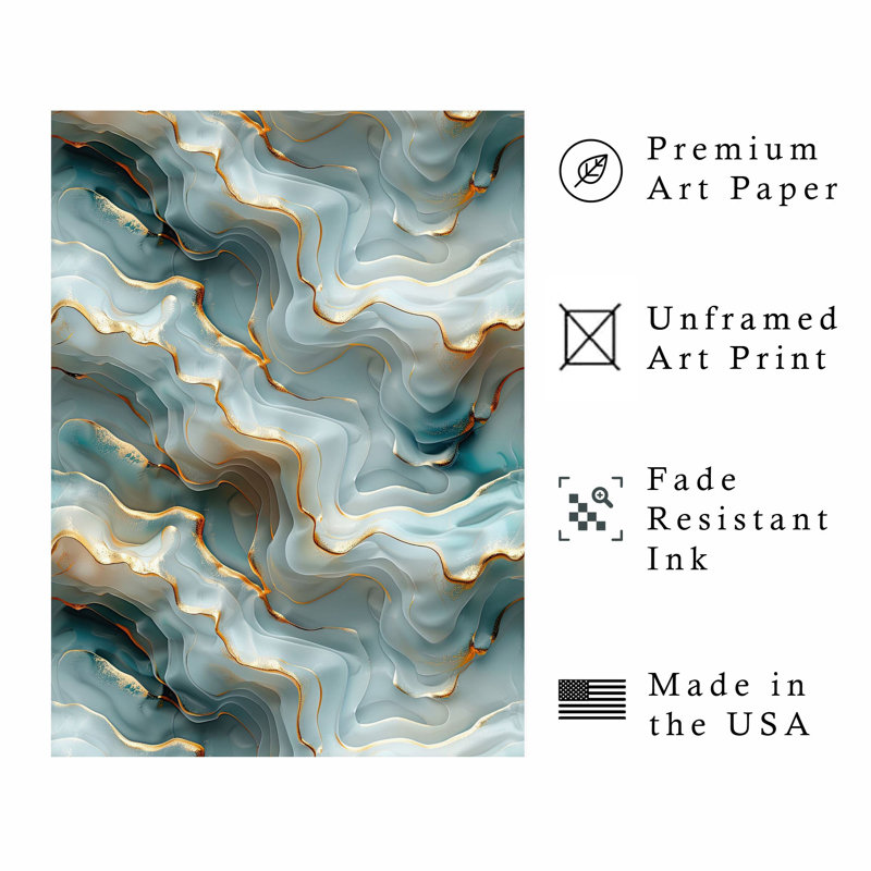 «Abstract Geode Shapes VI», reproduction d'art moderne sans cadre