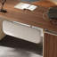 Nut-brown+White Rectangular Manufactured Wood with 1 drawers desk-328098184-328098185