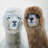 Two lamas - 32"x32" art on canvas