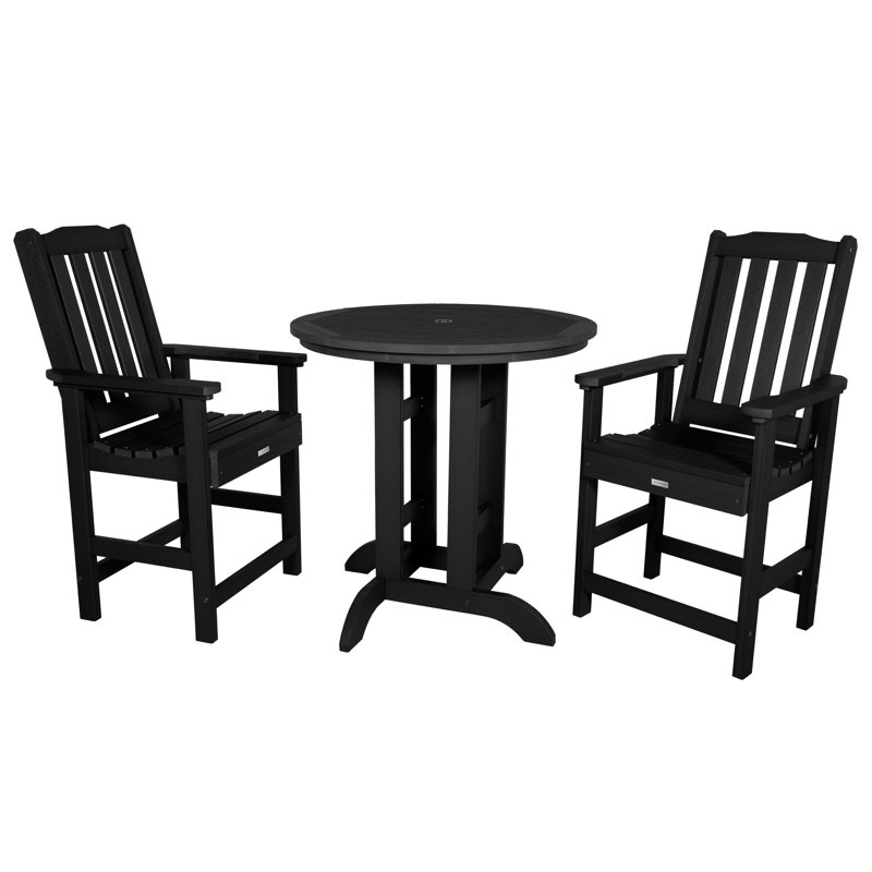 Arbnora 2-Person 36" Round, Counter-Height Dining Set, Black