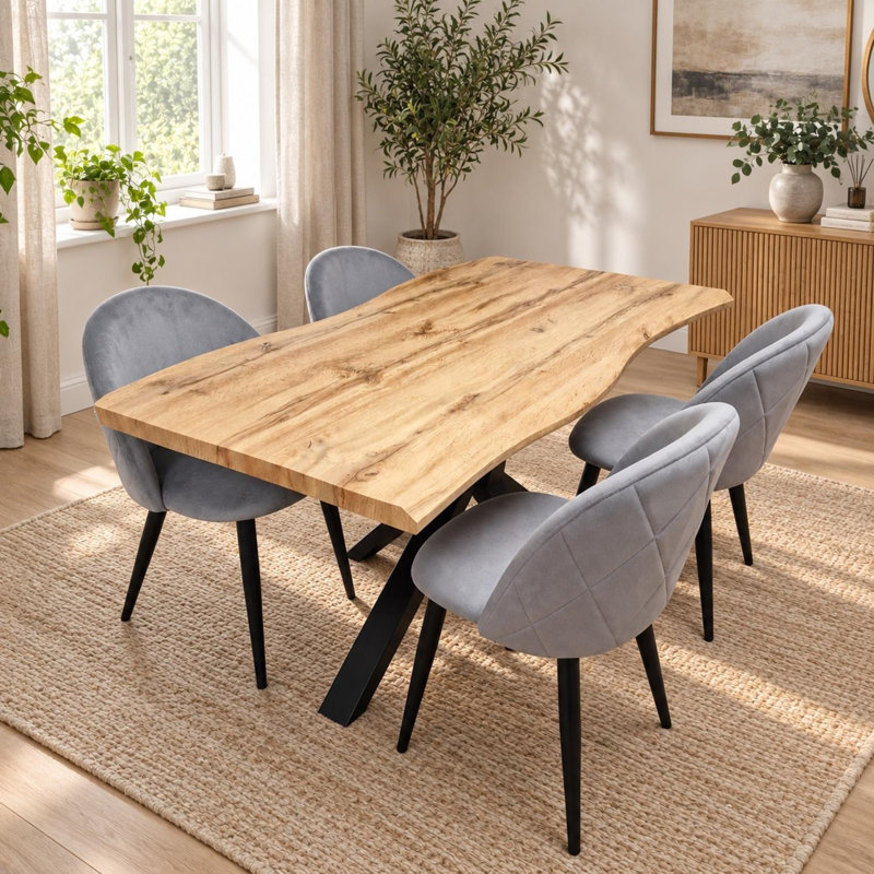 Dining Set, 75cm H x 77cm W x 117cm D