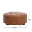 Upholstered Button Tufted Round Ottoman,Pu