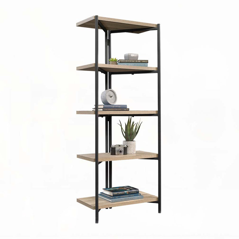 Bibliothèque à 5 tablettes, finition brune