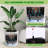 33" Tall Planter Set of 2 White Self Watering Planter Pots with Water Level Indicator Drainage Hole & Wheels-696335775