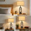Ensemble de 2 lampes de table de ferme avec ports de charge USB et veilleuse, lampes de chevet industrielles rustiques pour le salon et la chambre à coucher, comprend des ampoules à DEL