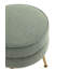 Bailey Mid-Century Modern Woven Polyester Blend Upholstered Wood Ottoman in Sage Green with Gold Legs-1028311053-1028311042