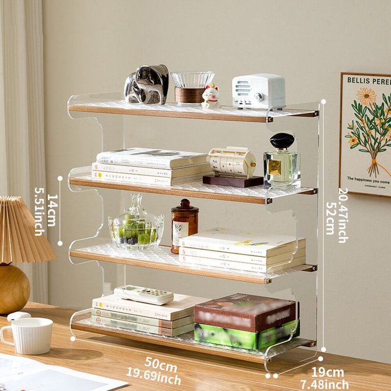 Bamboo Desk Organiser, white