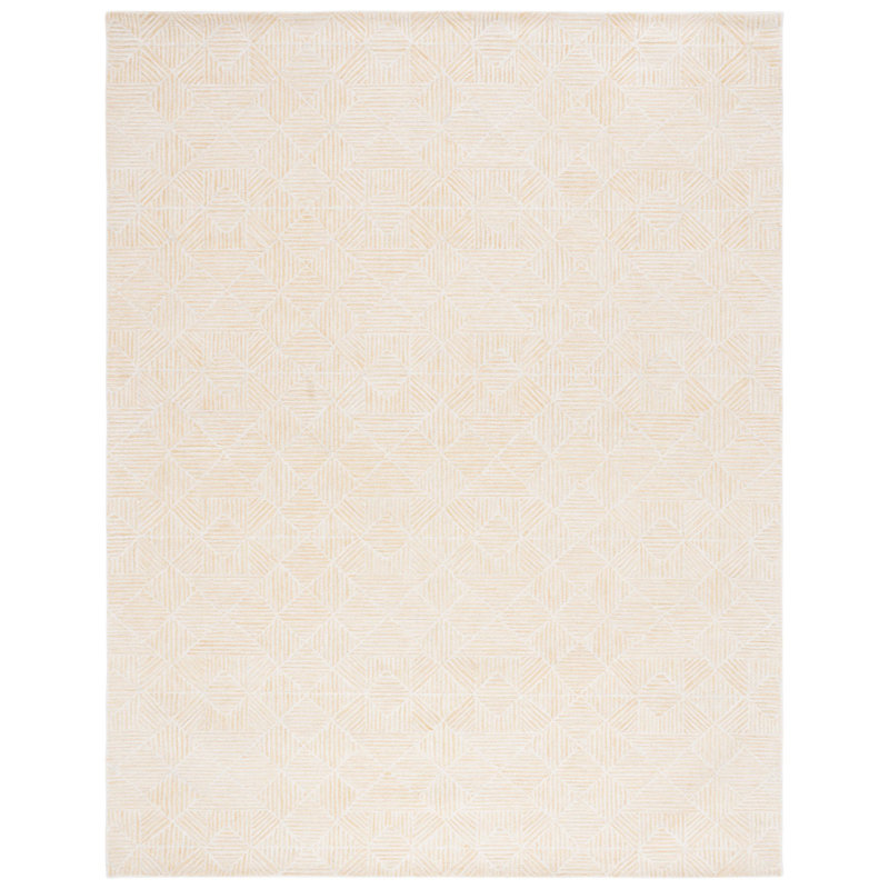 Hoopeston Hand Tufted 0.8 Wool 0.2 Cotton Geometric Rug, Rectangle 8' x 10'