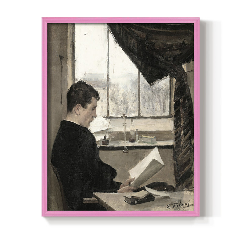 Impression de portrait rétro vintage Lxxxiv, reproduction encadrée - bois massif