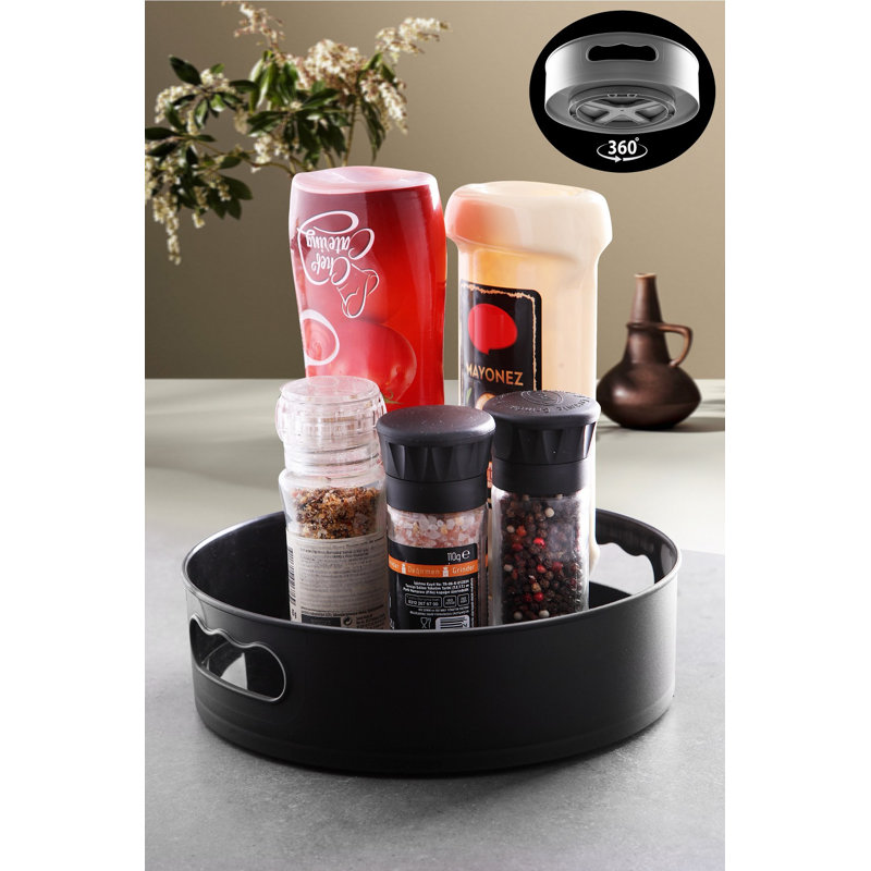 Durable Black Plastic Tray, 8.7 x 8.7 x 2.8 inches | 100% High-Quality Plastic, Lightweight Design | Ideal for Serving, Organizing, and Home Décor | Versatile Tray for Kitchen, Dining, and Parties