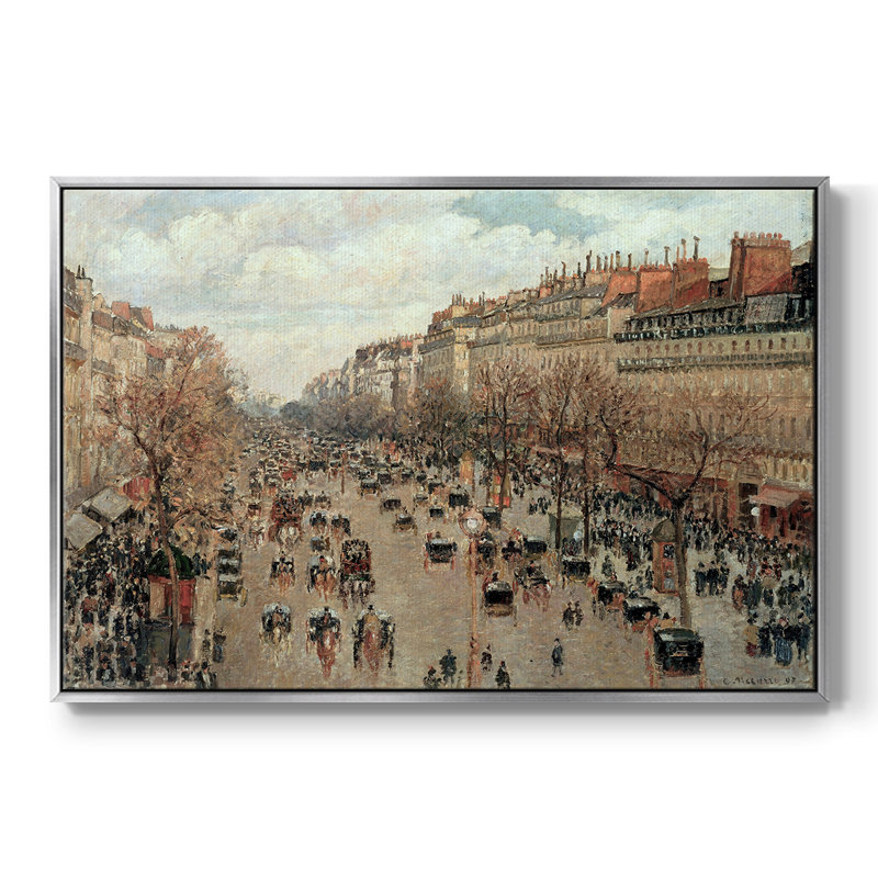 Paysage rétro-DII, H 27 po x l 41 po x P 2 po, Silver Floater Framed Canvas