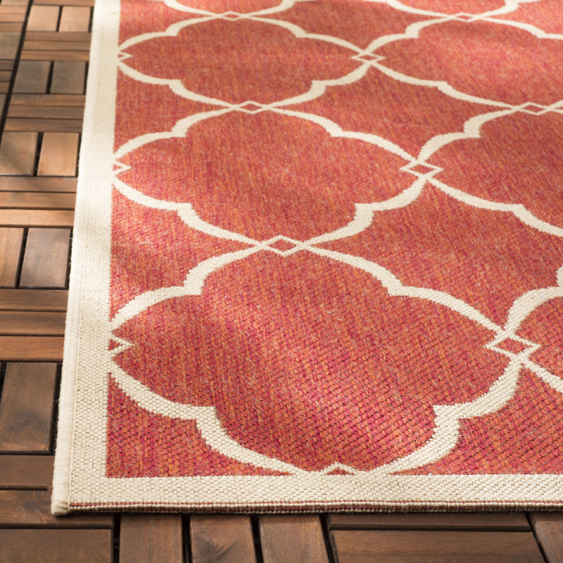 Adler Performance Geometric Indoor/Outdoor Area Rug, Square 8'