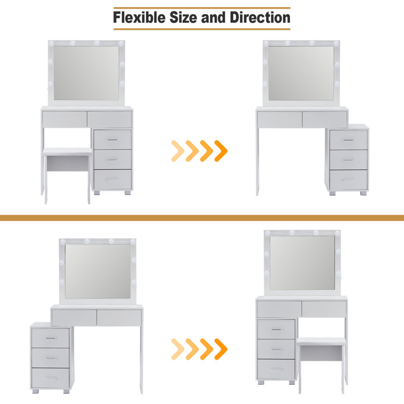 Notification Dressing Table with Mirror