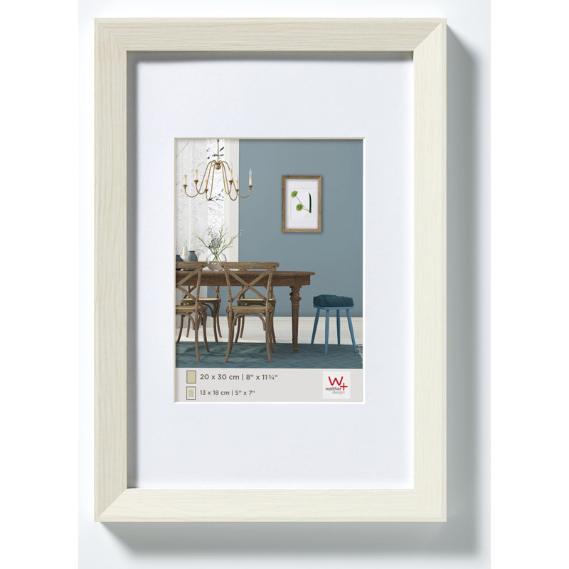 MDF Matte Picture Frame with Mat, 61.5 x 81.5cm, White