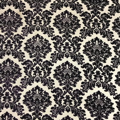 Tissu Valentino | Tissu de velours traditionnel damassé | Couleur prune