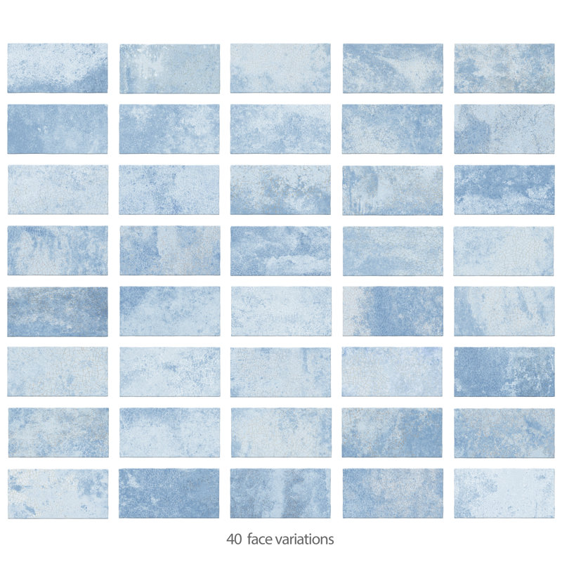 Myst 4 In. X 8 In. Ceramic Wall Tile, Light Blue