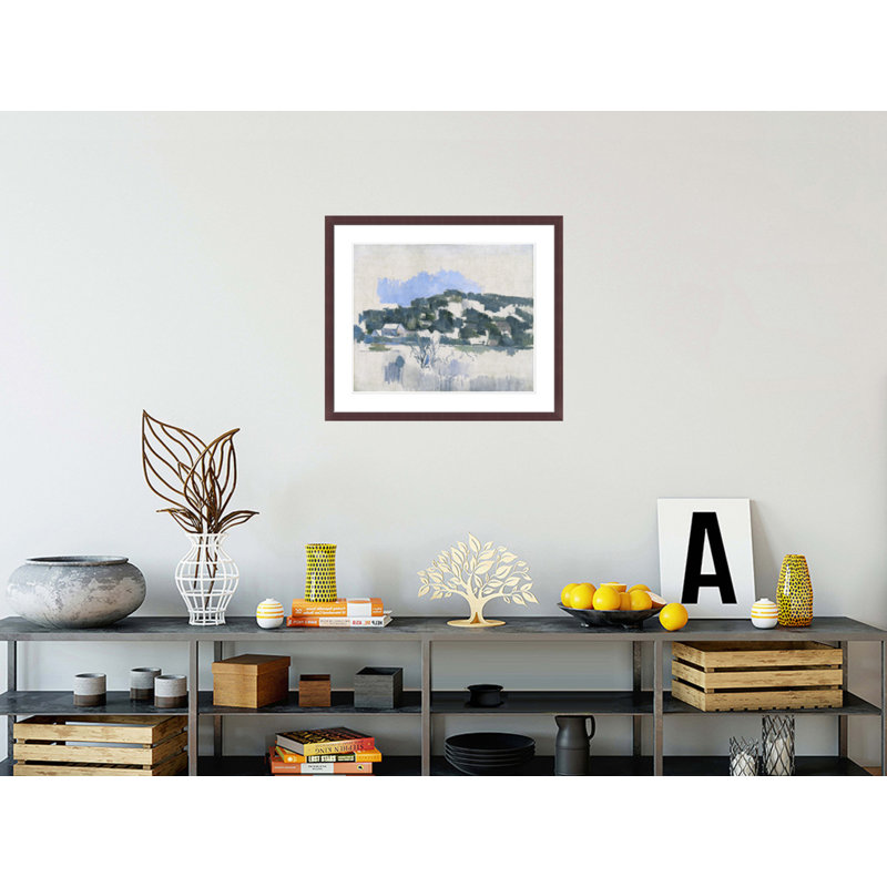 «Maisons sur la colline» par Paul Cézanne - Impression Giclée encadrée, H 23,25 po x l 29,5 po