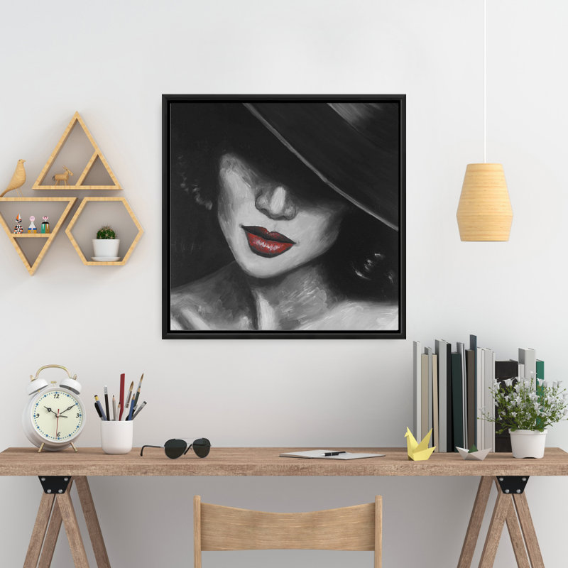 " Mysterious Red Lips Lady "