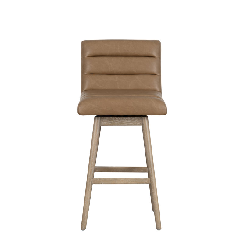 Tabouret de bar ou de bar Kaylnn, Blanc, Tabouret de comptoir (siège d'une hauteur de 26 p