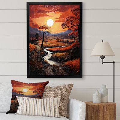 Paysage de campagne cramoisi II - impression
