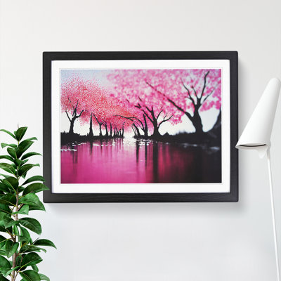 Cherry Blossom Tree Park - Picture Frame Painting