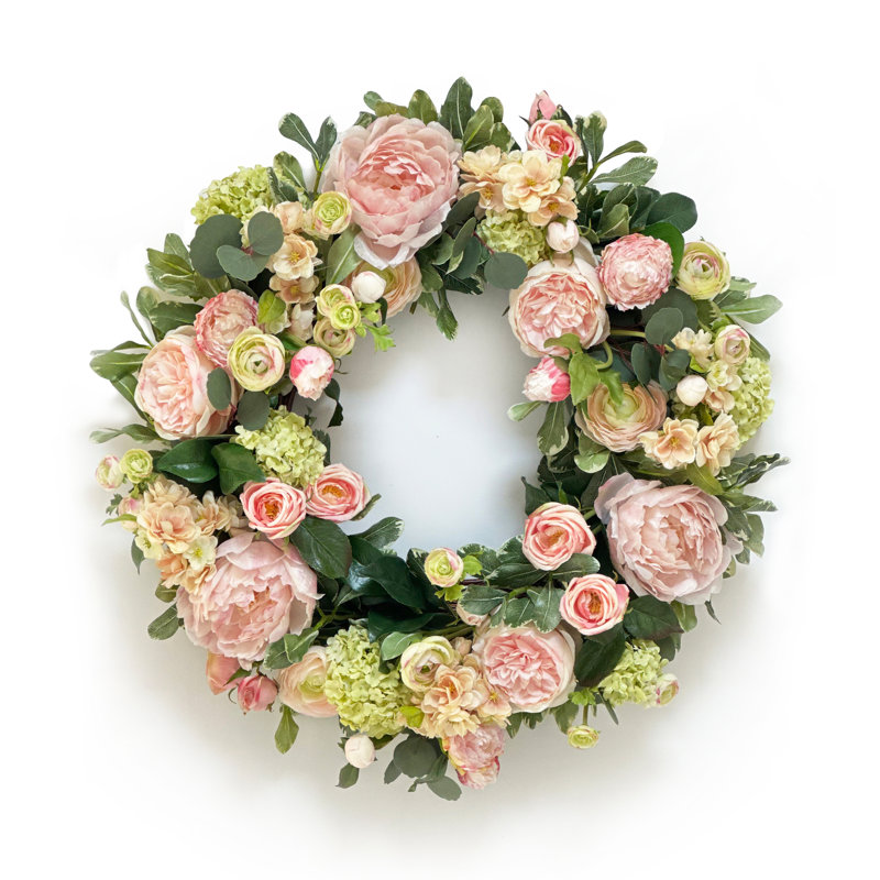 PEONY AND ROSE WREATH
