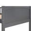 Lit superposé simple Space avec mezzanine et deux tiroirs gris - Conception avec possibilités de rangement pratiques-118036347