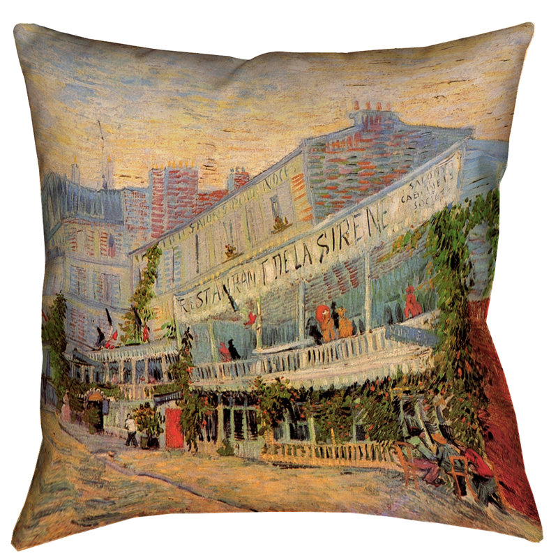 Coussin décoratif 100% coton Vincent Van Gogh, 14 po x 14 po