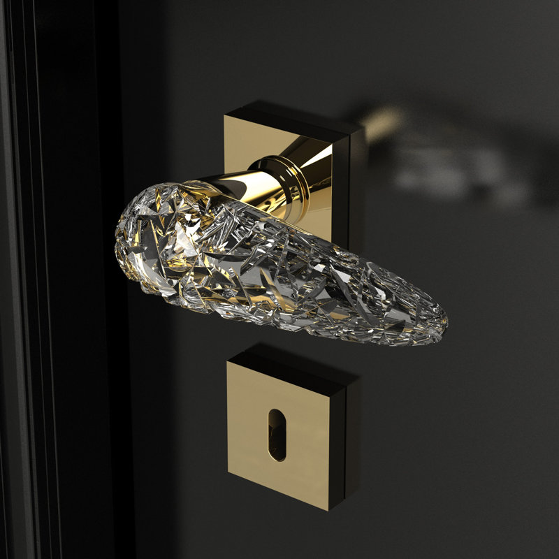 Ice Gold/Clear Door Lever, Passage