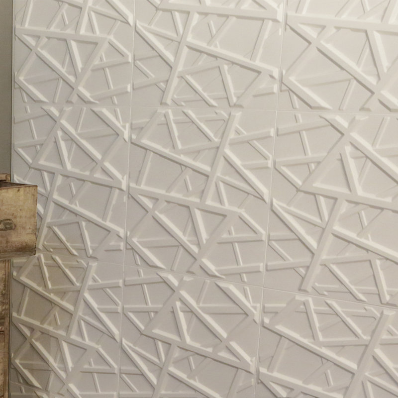 Panneau mural blanc cassé 19,7 po x 19,7 po