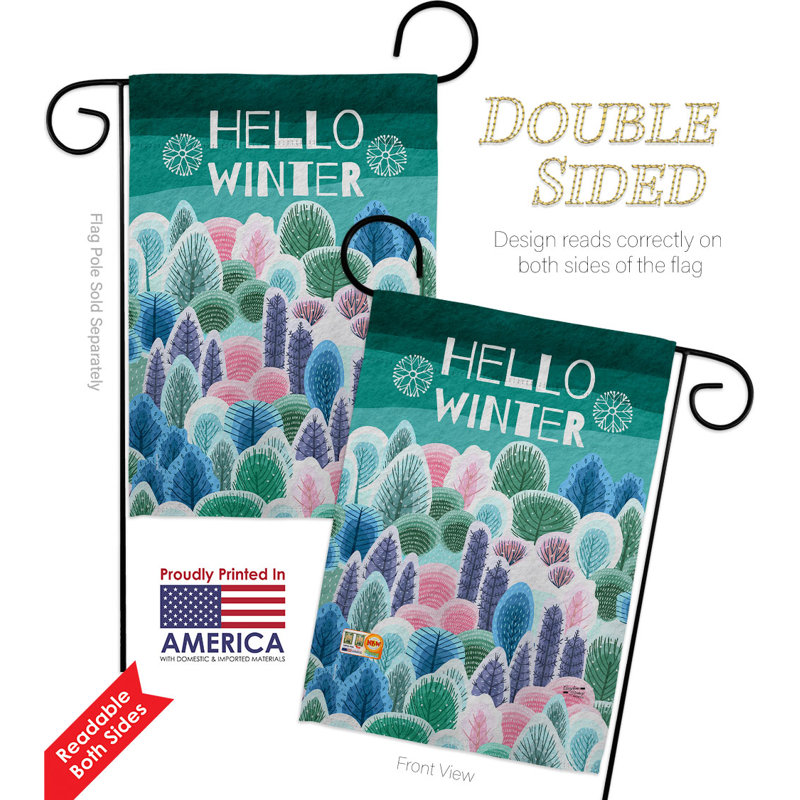 Double Sided 18.5 in. H x 13 in. W Polyester Flag set
