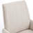 Mid-Back Liftable Office Chair With White Corduroy Striped, Ergonomic And A Golden Base Dazzling Ornamental-974037651-974037648