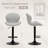 Swivel Upholstered Adjustable Height Bar Counter Stool with Metal Frame-278038293
