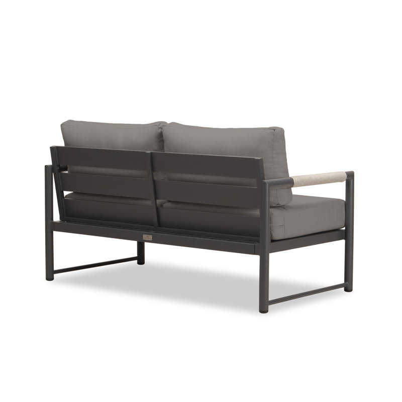 Alto Outdoor 2 - Seat Loveseat, Slate Gray, Canvas Charcoal Sunbrella® Canvas