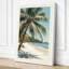 Tropical Paradise Palm Coastal - Wrapped Canvas-1702735064-1702735070