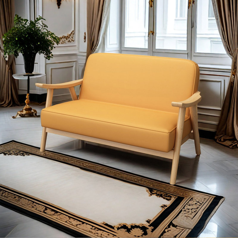 Causeuse Miyla, Similicuir jaune