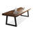 Nut-brown + Black Rectangular Solid Wood desk-1249351138