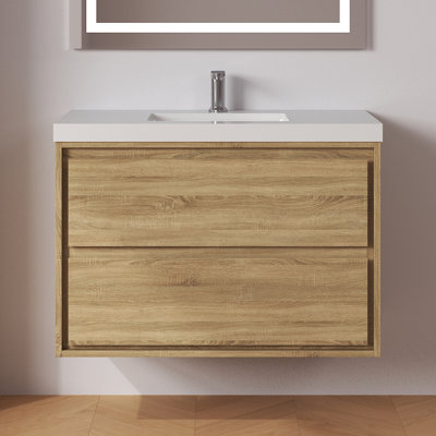36'' Freestanding Single Bathroom Vanity Sets With White Granite Top