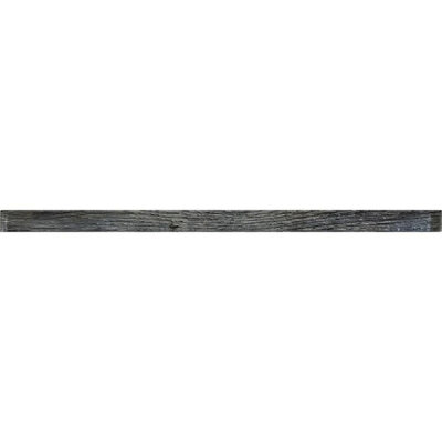 12" x 0.6" Glass Pencil Liner Tile Trim in Gray