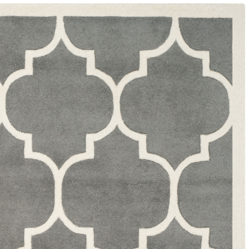 Edgerton Geometric Wool Hand Woven Area Rug, Square 152cm
