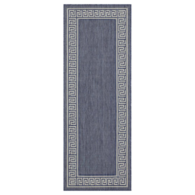 Sunshine GC_HAR2001 Blue 2 Ft. 7 In. X 7 Ft. 3 In. Indoor/Outdoor Area Rug