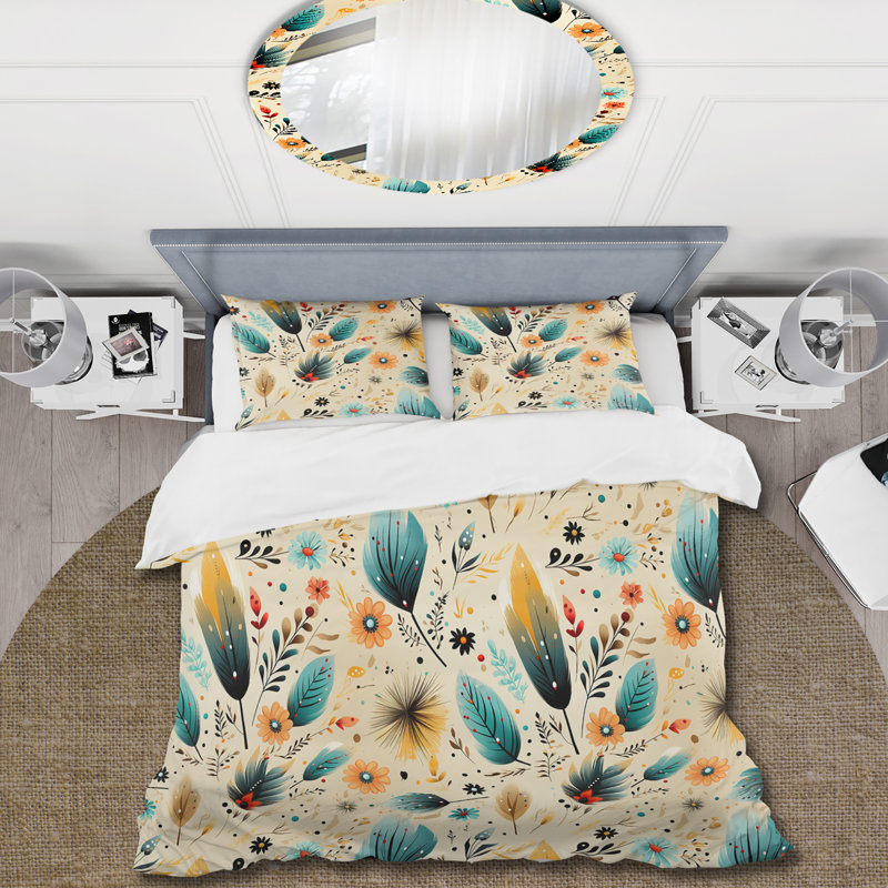 Gypsy Spirit Boho Pattern - Boho Duvet Cover Set - Microfiber Polyester, Twin Duvet Cover + 1 Standard Sham