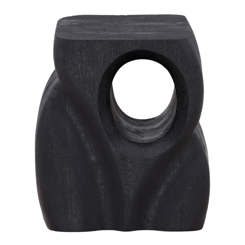 Quinby Mango Wood End Table, Black
