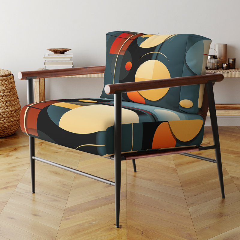 Fauteuil d'appoint rembourré Briadale, Noir, noir, noir, noir