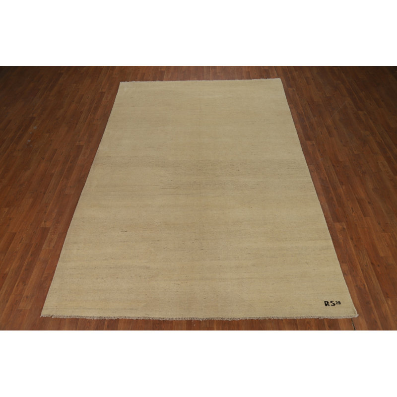 Contemporary Wool Gabbeh Oriental Area Rug 6x10