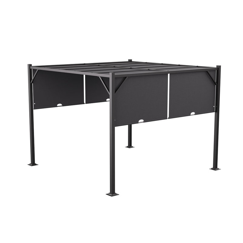 Dakota Fields 295cm W x 295cm D Polyester Cover Retractable Freestanding Awning