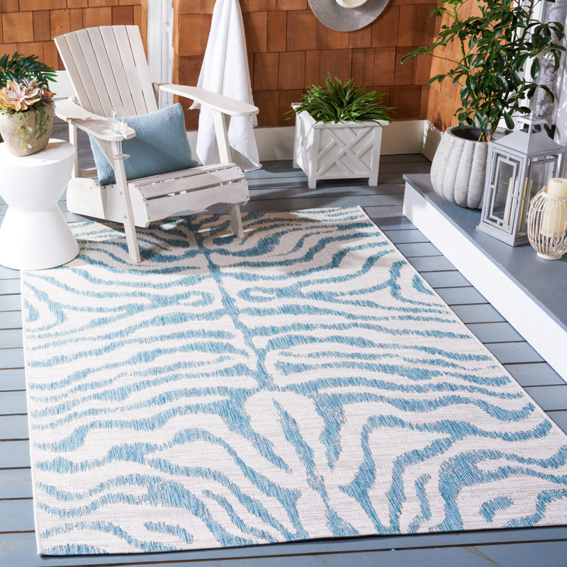 Emira Performance Animal Print Indoor/Outdoor Area Rug, Rectangle 5'3" x 7'7"