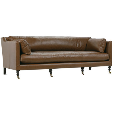 Madeline 90'' Leather Sofa Bench Sofa