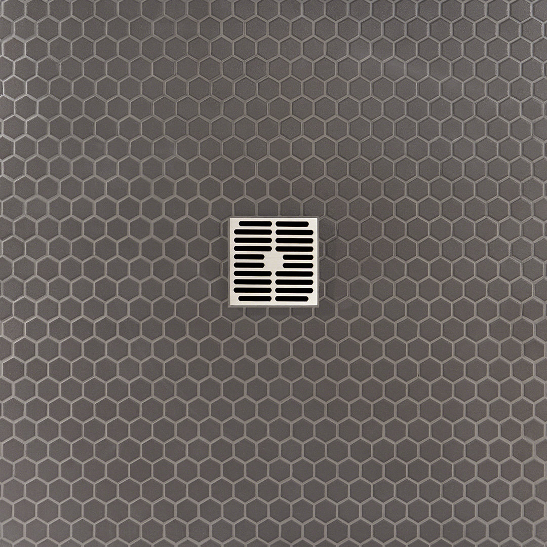 Slim 10.23" x 11.81" Matte Porcelain Floor and Wall Mosaic Tile Bond Tile